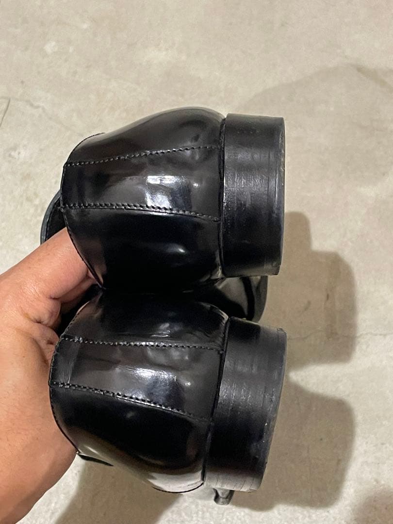 Gackt様専ブラックレザードレスシューズ ポインテッドトゥ