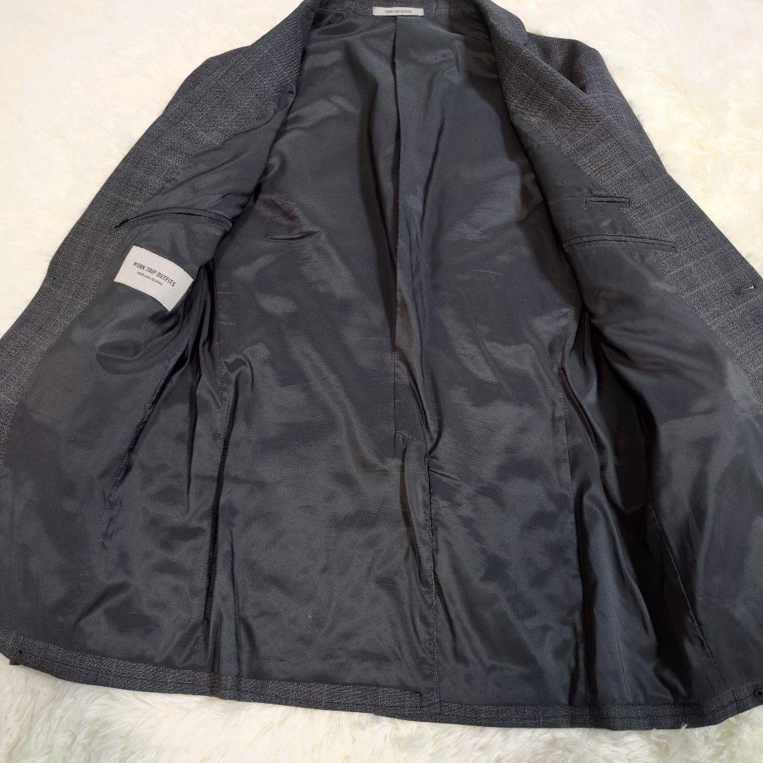 ユナイテッドアローズ　セットアップ　ゴム　ストレッチ　ウォッシュブル　チェック