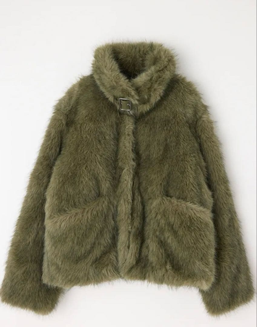 ラグアジェム　ファーコート　カーキ　Mサイズ