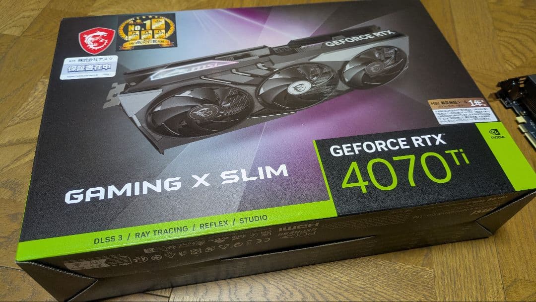 【中古】msi Geforce RTX 4070ti GAMING X SLIM