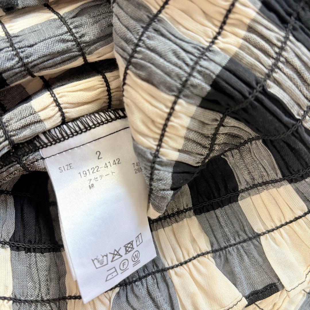 未使用タグ＊CLANE SHIRRING DESIGN BLOUSE MIX　2