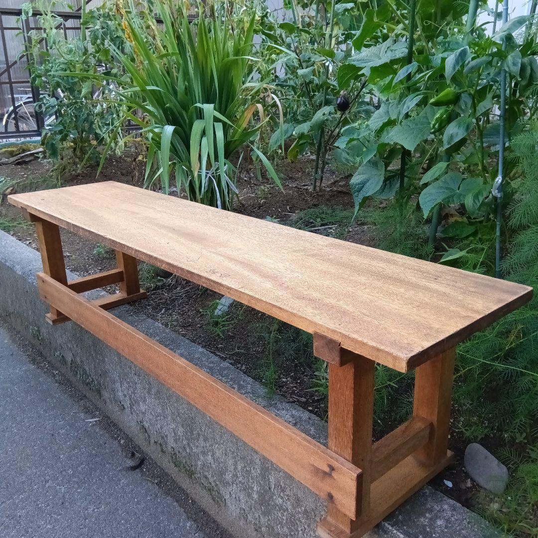 送料無料　昭和のそろばん塾の文机 長机　木製シンプルテーブル