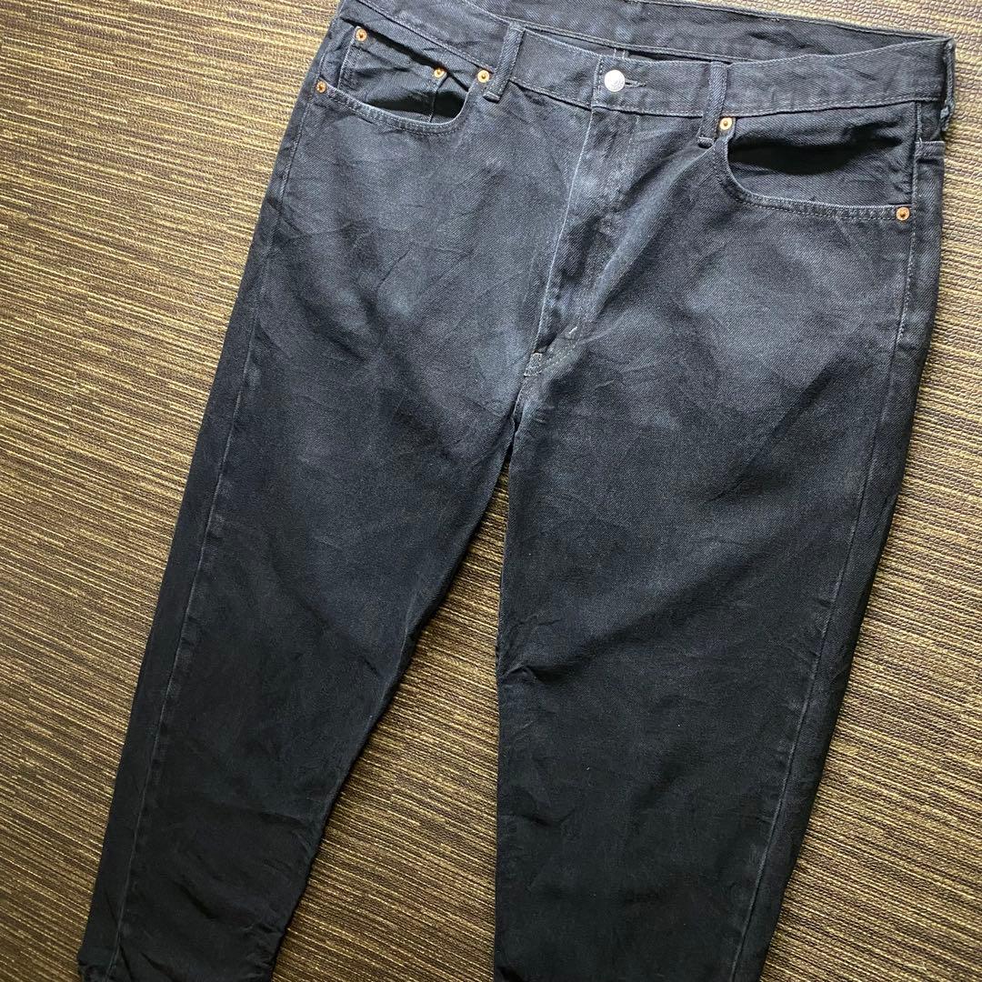 リーバイス550 バギー　ブラック　デニム　古着　ストリート　W40