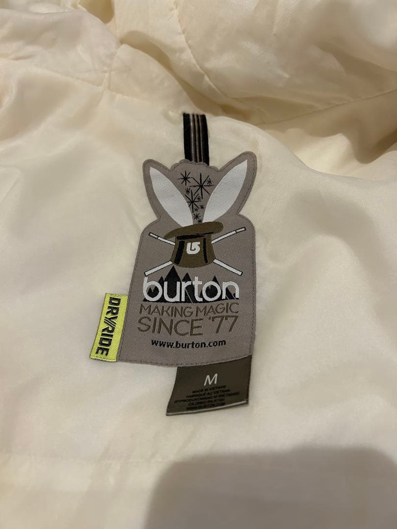 【希少】Burton × L.A.M.B. コラボ スノボウェア 刺繍 白 M