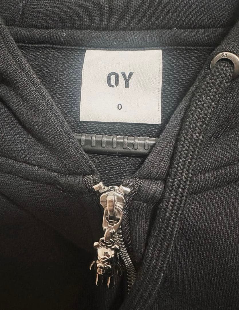 OY モザイクオードリーフーディージップアップ ブラック S