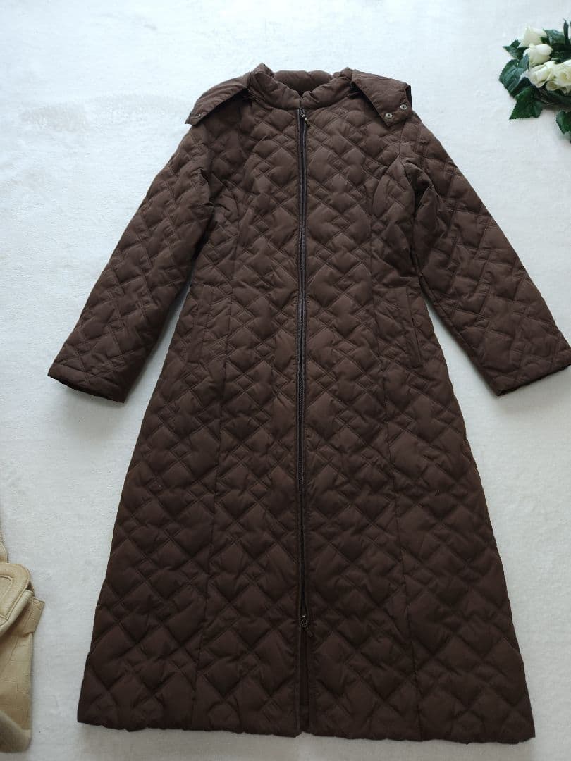 AIGNER 美品 高級ロングコート フード*着脱可能