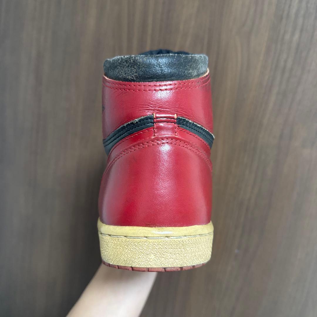 air jordan 1 オリジナル 黒赤 1985年製