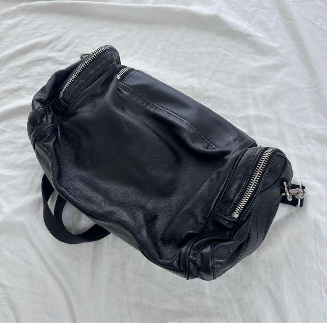 dior homme レザー ショルダー ドラムバッグ