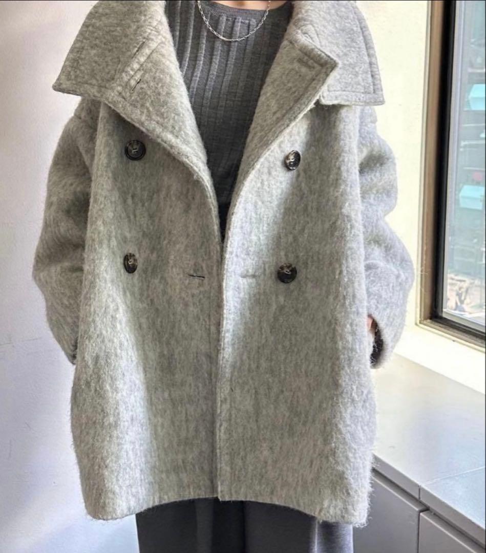 【超美品】コラージュ　ガリャルダガランテ　シャギーコート　ライトグレー