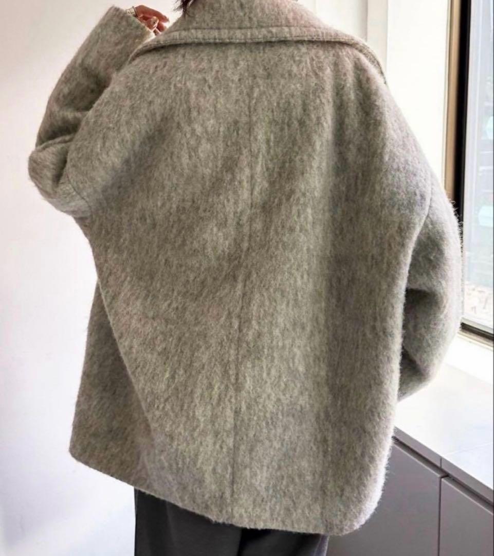 【超美品】コラージュ　ガリャルダガランテ　シャギーコート　ライトグレー