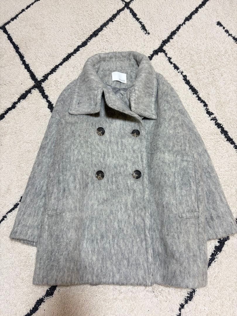 【超美品】コラージュ　ガリャルダガランテ　シャギーコート　ライトグレー