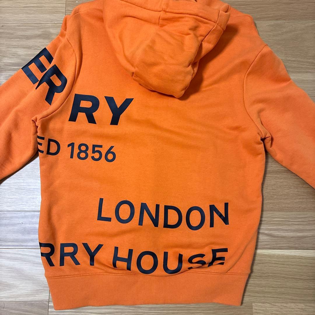 明日まで値下げ　バーバリー　オレンジ ロゴ　ホースフェリー パーカー