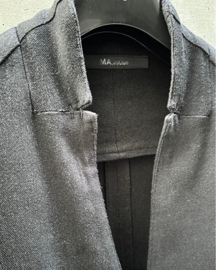 【MA_JULIUS エムエーユリウス】ノーカラージャケット