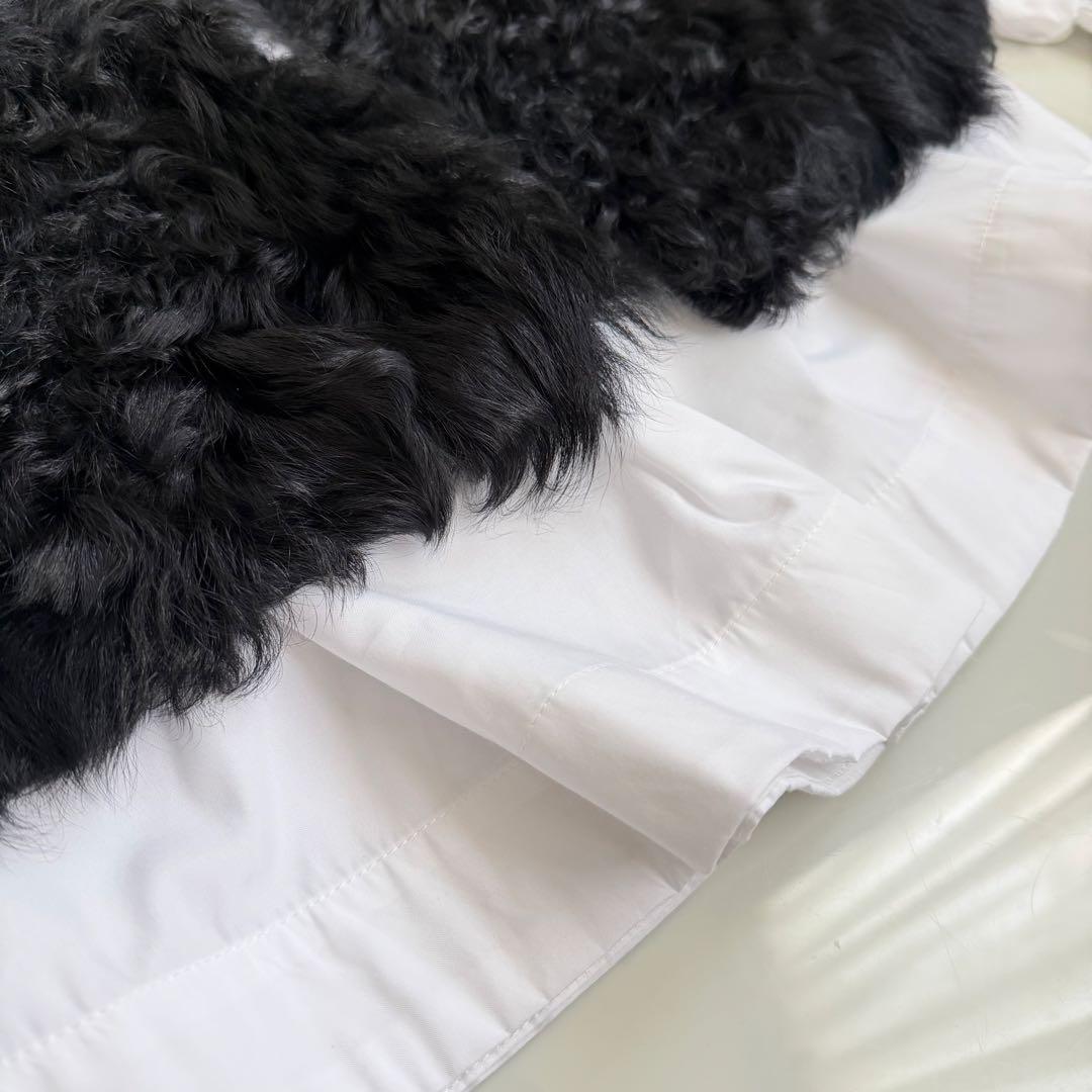 near.nippon ♡ 黒 ラムファー ジレ ベスト リアルファー 羊