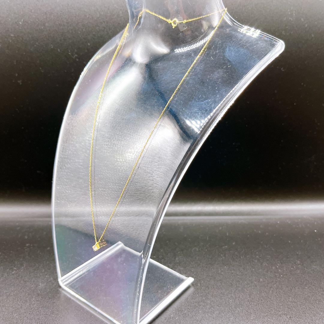 【ete】エテK18 ダイヤモンドネックレス 0.1ct 一粒ダイヤ ゴールド