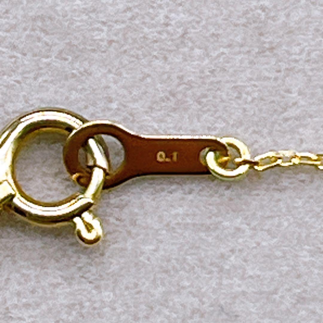 【ete】エテK18 ダイヤモンドネックレス 0.1ct 一粒ダイヤ ゴールド