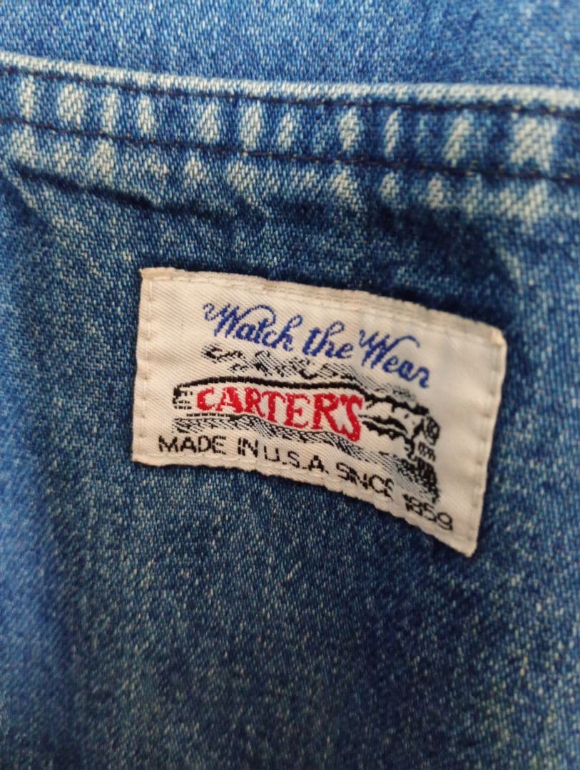 カーターズ carters 70-80S 列車タグ デニム カバーオール