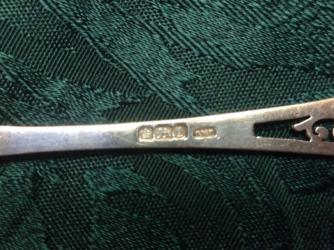 透かし細工　純銀　バターナイフ