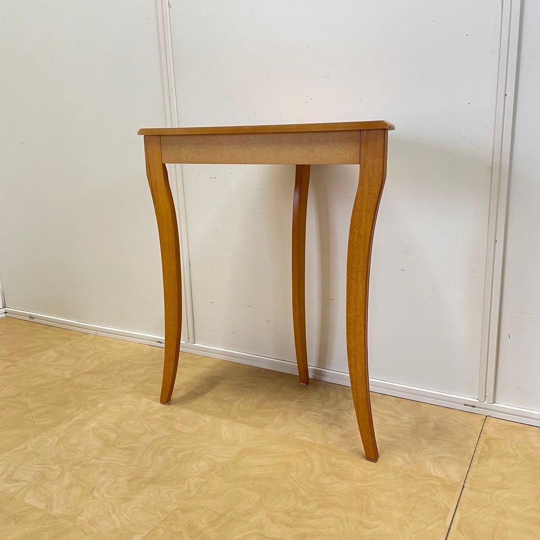 コンソールテーブル 半円 3本脚 花台 サイドテーブル 飾り台 ナチュラル