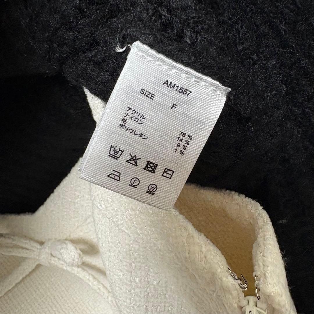 ワンピース andmary Twiggy tweed mini dress white