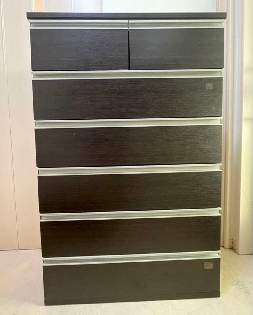 ニトリ　ダークブラウン 6段チェスト