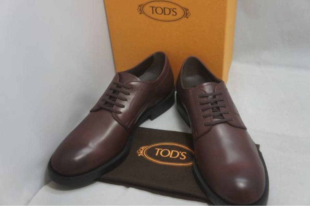 伊製 TOD'S トッズ 新品 ゴンミーニ プレーントゥ 8サイズ ボルドー