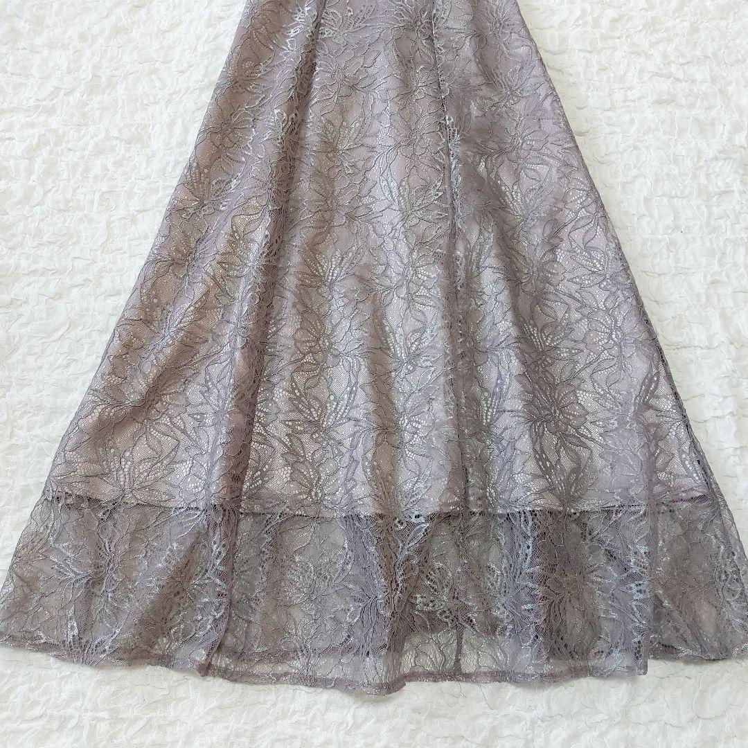 【美品】スナイデル シャイニーレースドレス パーティー オケージョン マキシ丈