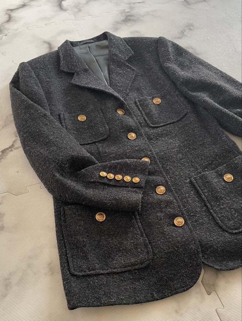 【ピンクハウス】ツイードウールロングジャケット