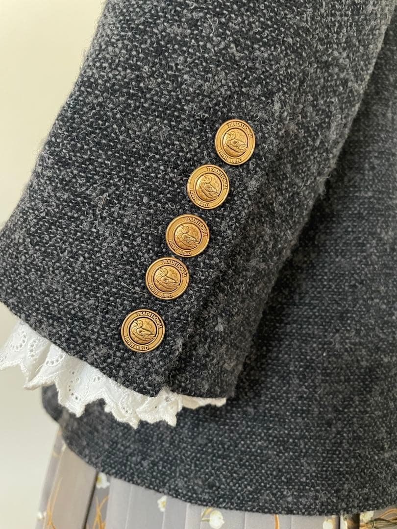 【ピンクハウス】ツイードウールロングジャケット