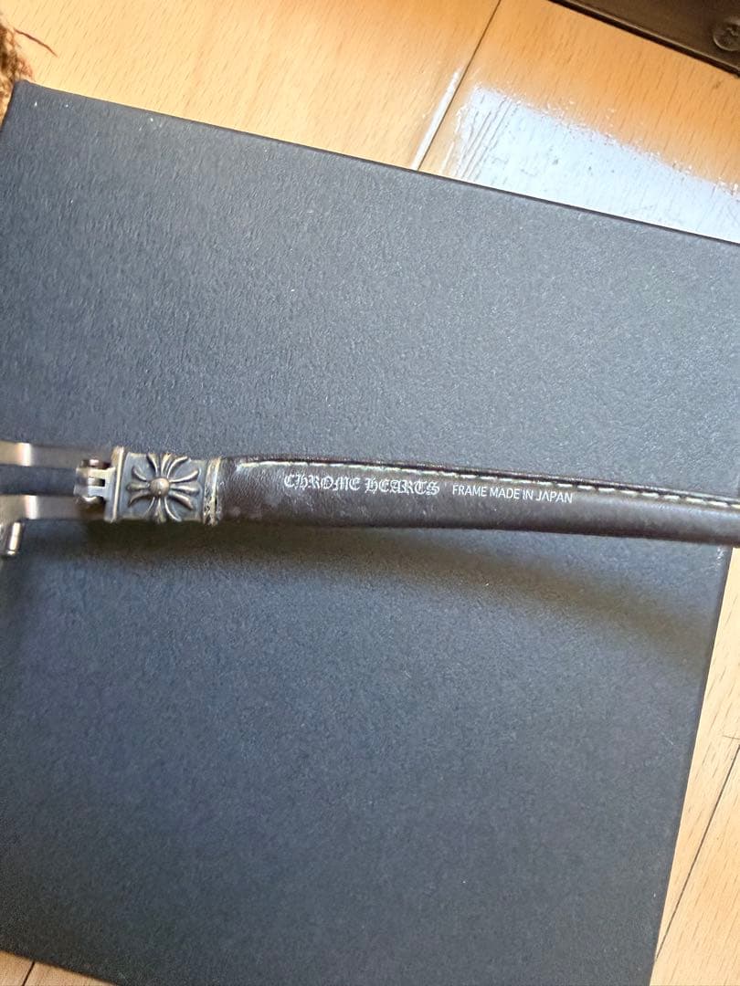 CHROME HEARTS M.DIVER CHプラステンプルレザーサングラス