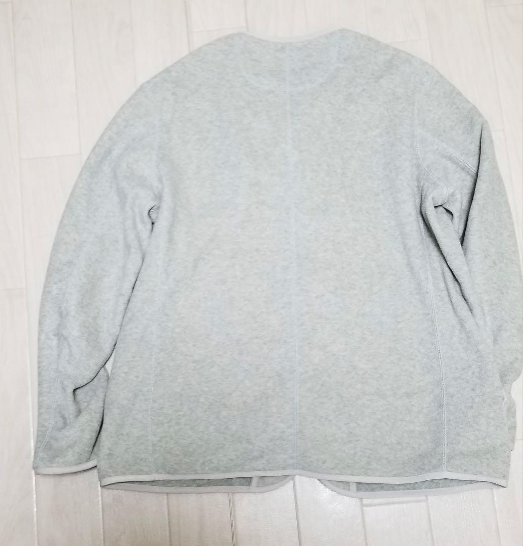 DANTON ノーカラー フリース ジャケット グレー　42