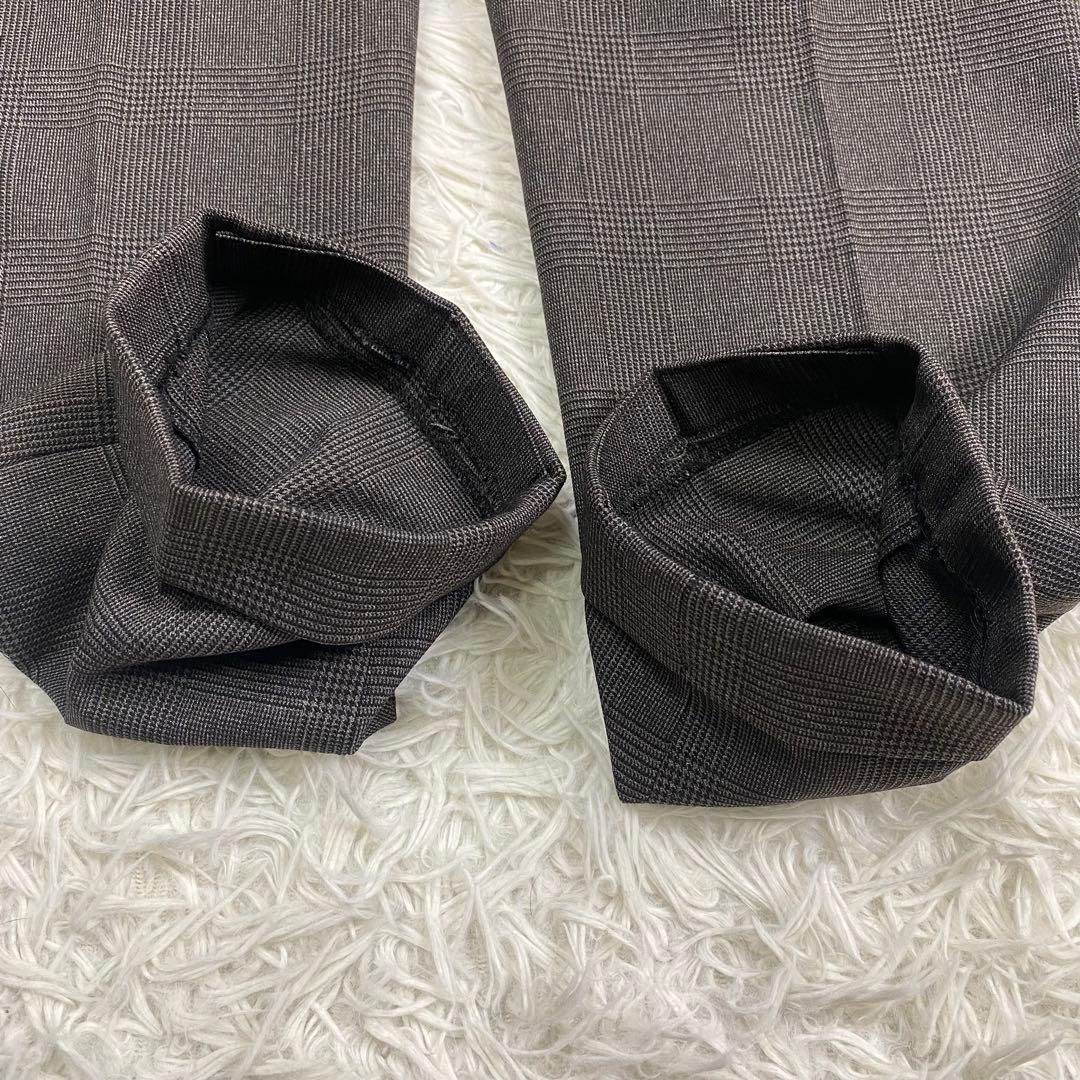 未使用級✨洗える✨防シワ 3ピースセットアップスーツ グレンチェック ペイズリー