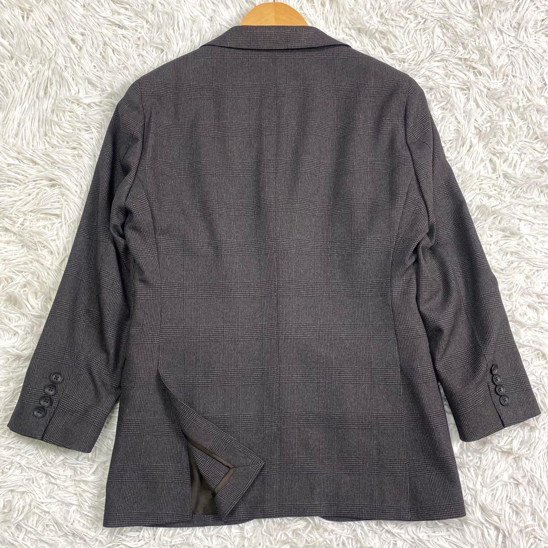 未使用級✨洗える✨防シワ 3ピースセットアップスーツ グレンチェック ペイズリー