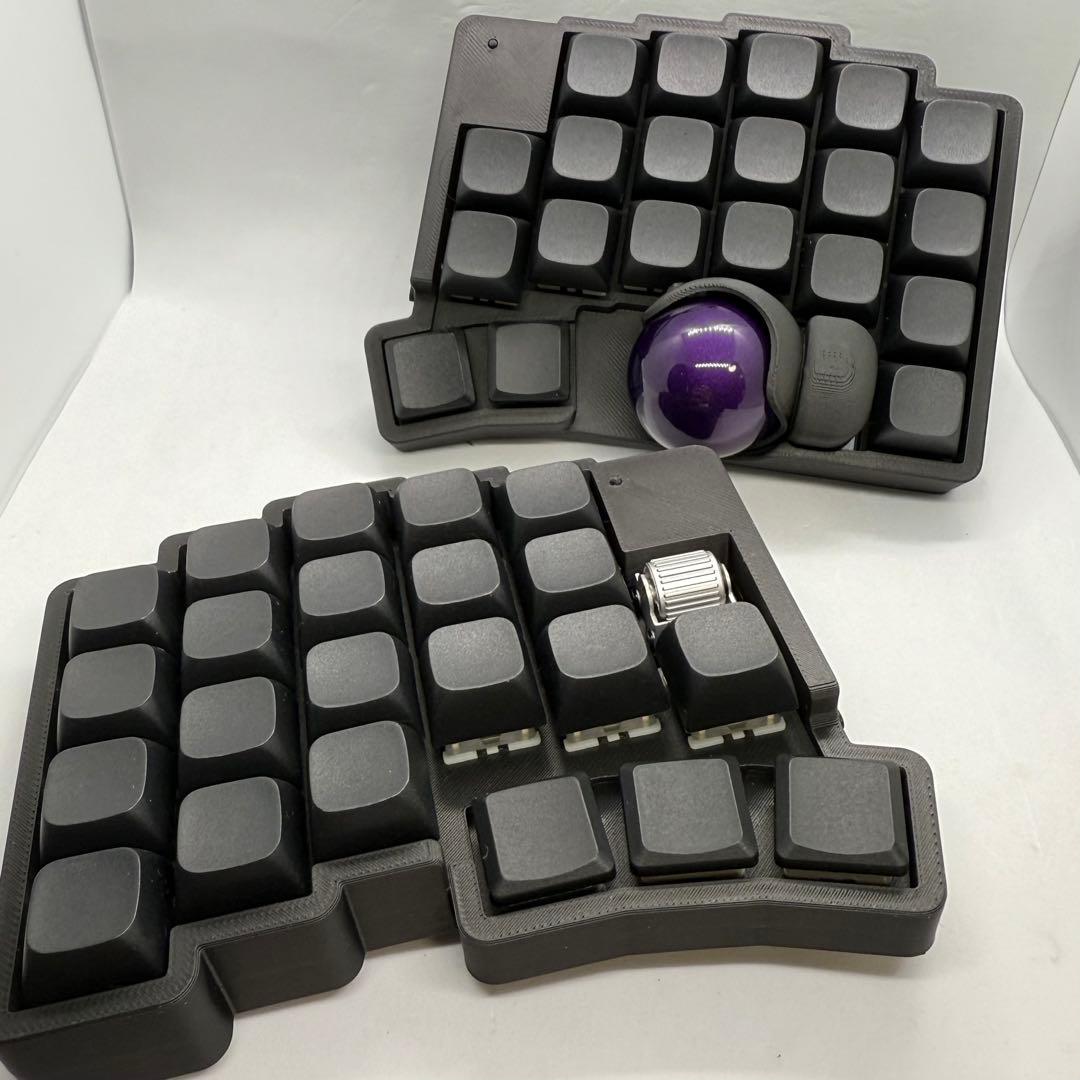 roBa セット 無線接続 左右分割 トラックボール キーボード 組立て済み