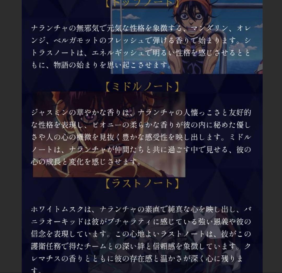 ジョジョ香水ナランチャ・ギルガ100ml