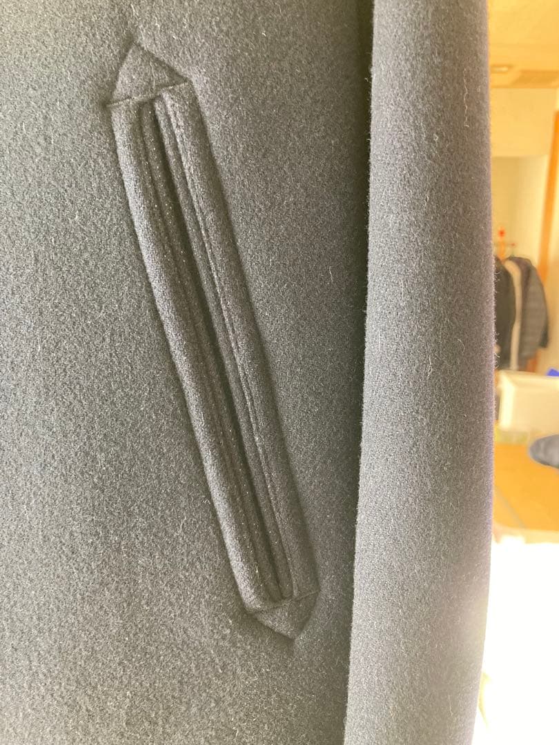 [美品]オーシバルネイビー フード付き ピーコートサイズ5(XL)