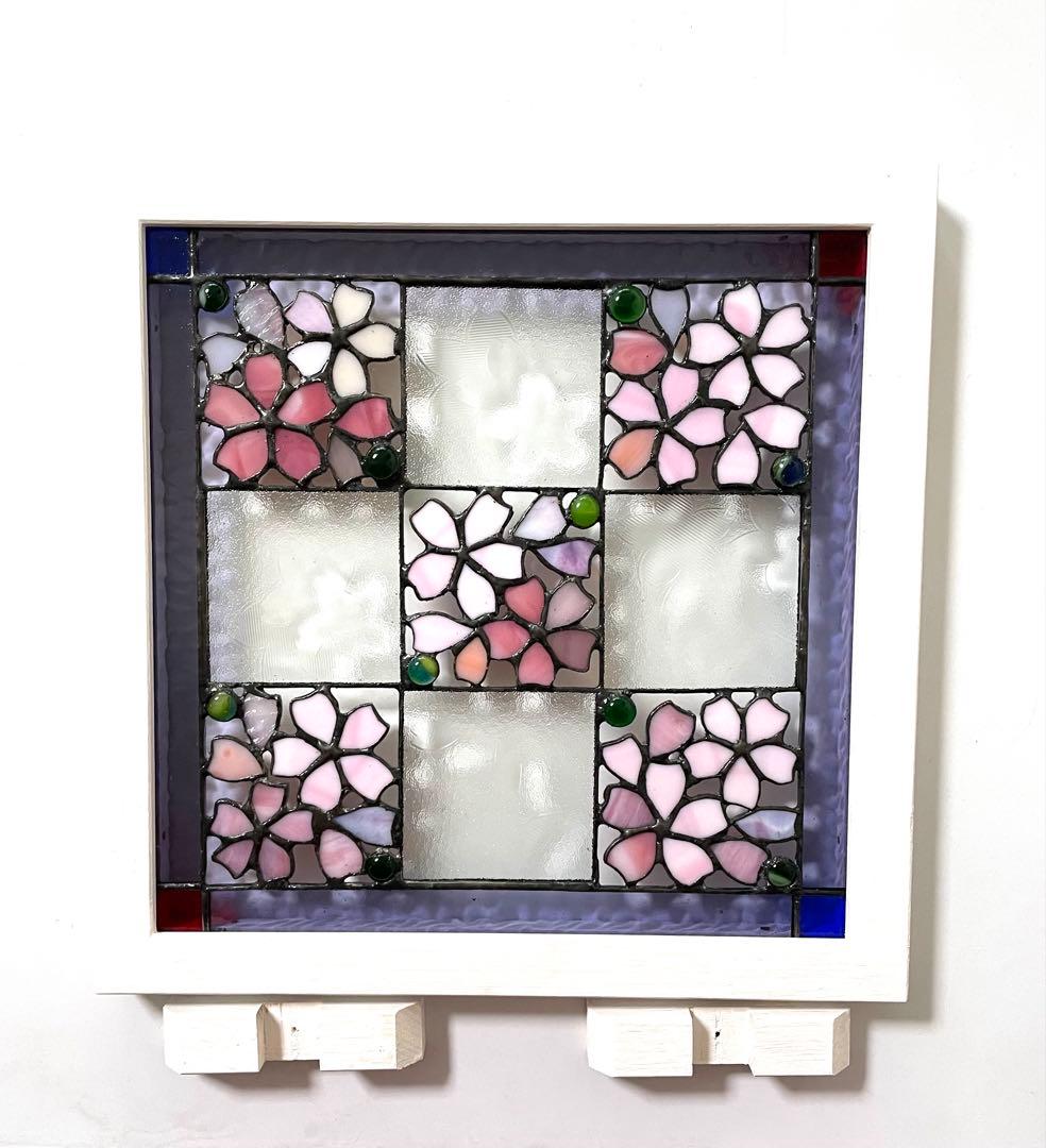 ステンドグラスパネル【桜】