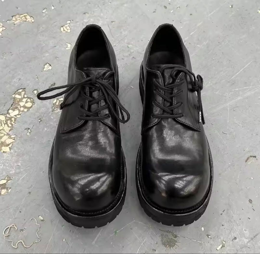 y2kラウンドダービーシューズ 厚底 モード 深水光太