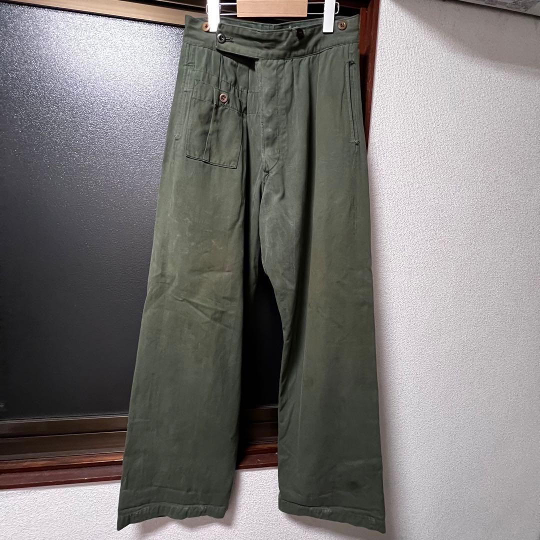 40s British Army カーキドリル トラウザーズ ミリタリー
