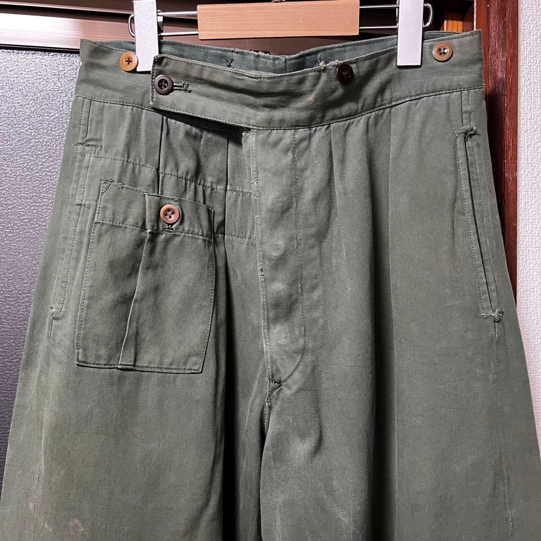 40s British Army カーキドリル トラウザーズ ミリタリー