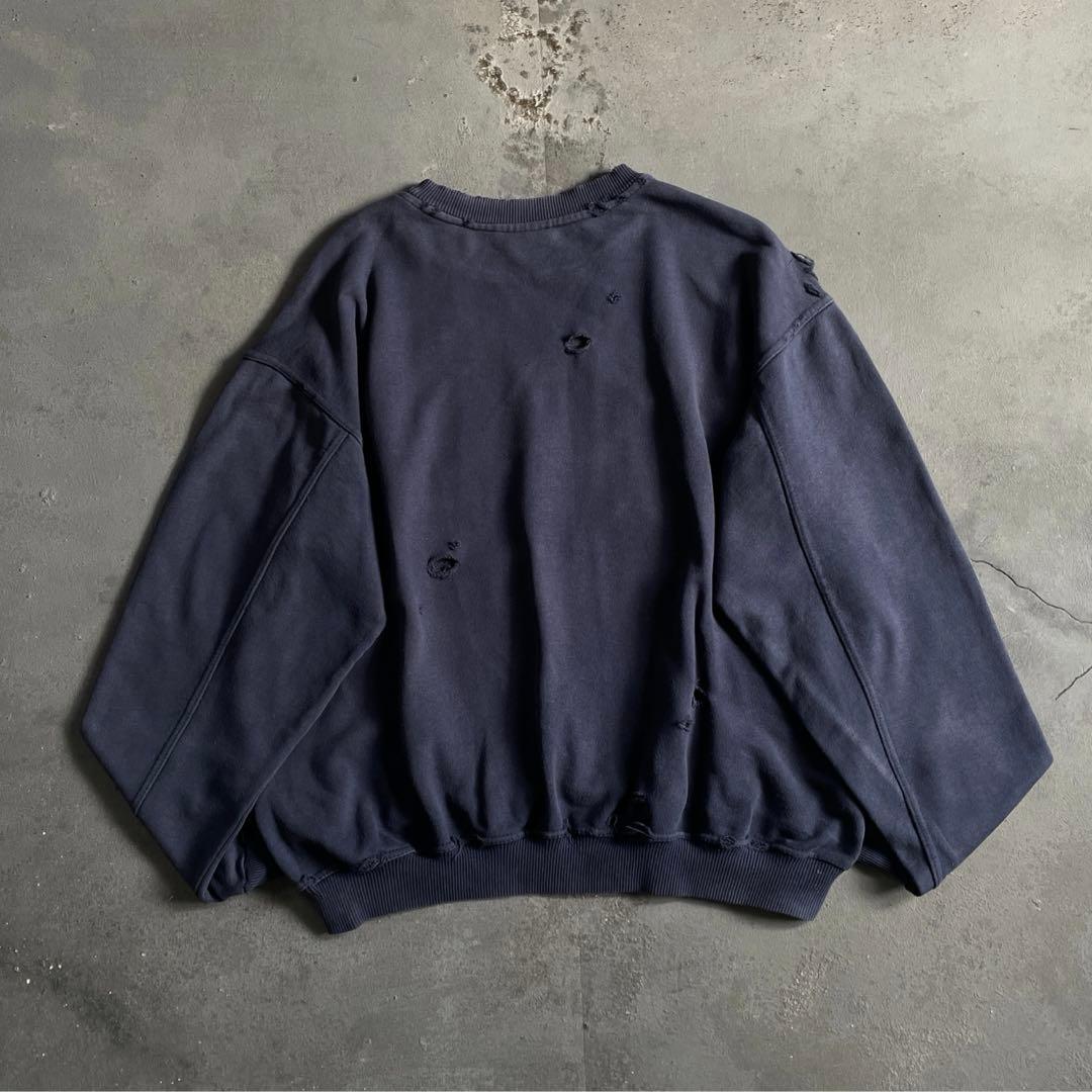 90's 銀タグ“adidas“短丈”grange boro sweat