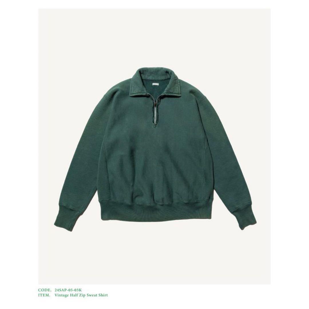 トップス A.PRESSE Vintage Half Zip Sweatshirt 1