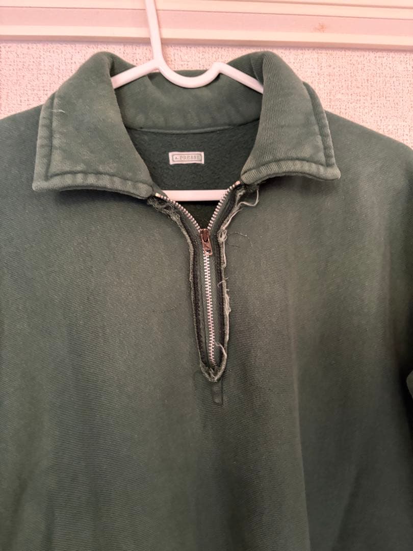 トップス A.PRESSE Vintage Half Zip Sweatshirt 1
