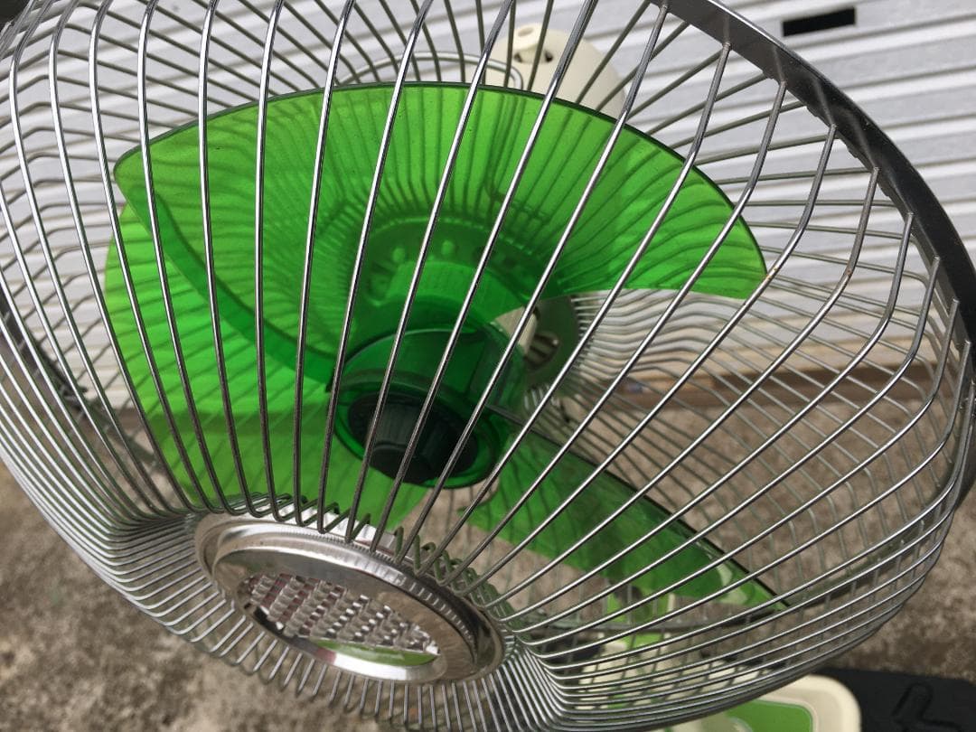 ☆ナショナル 扇風機 F-30S1M 30㎝ リビング用扇 緑 昭和レトロ