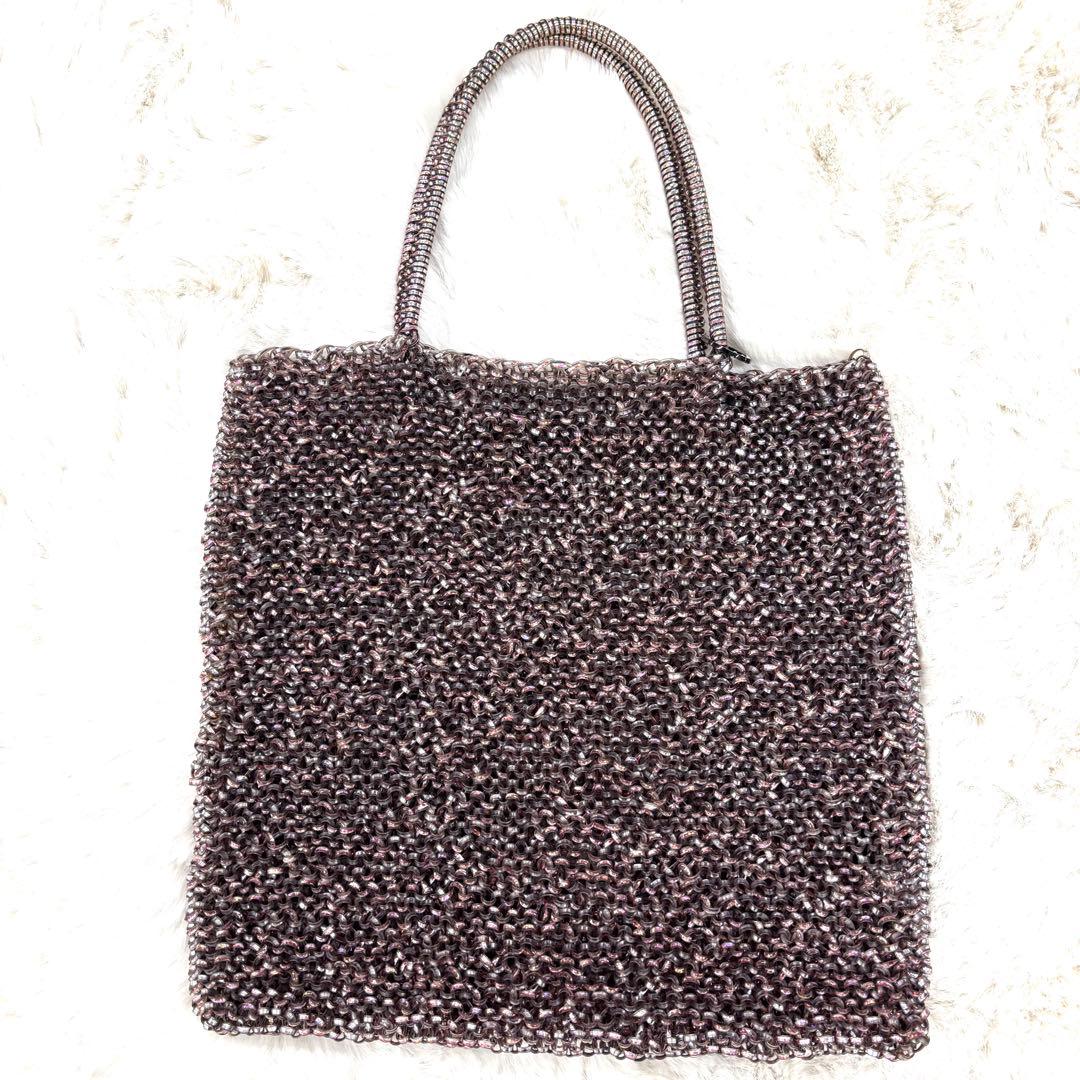 未使用級 アンテプリマ ANTEPRIMA ワイヤーバッグ ピンク スクエア