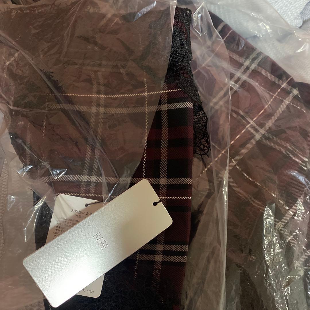 未着用　HARE タータンチェックキャミワンピース