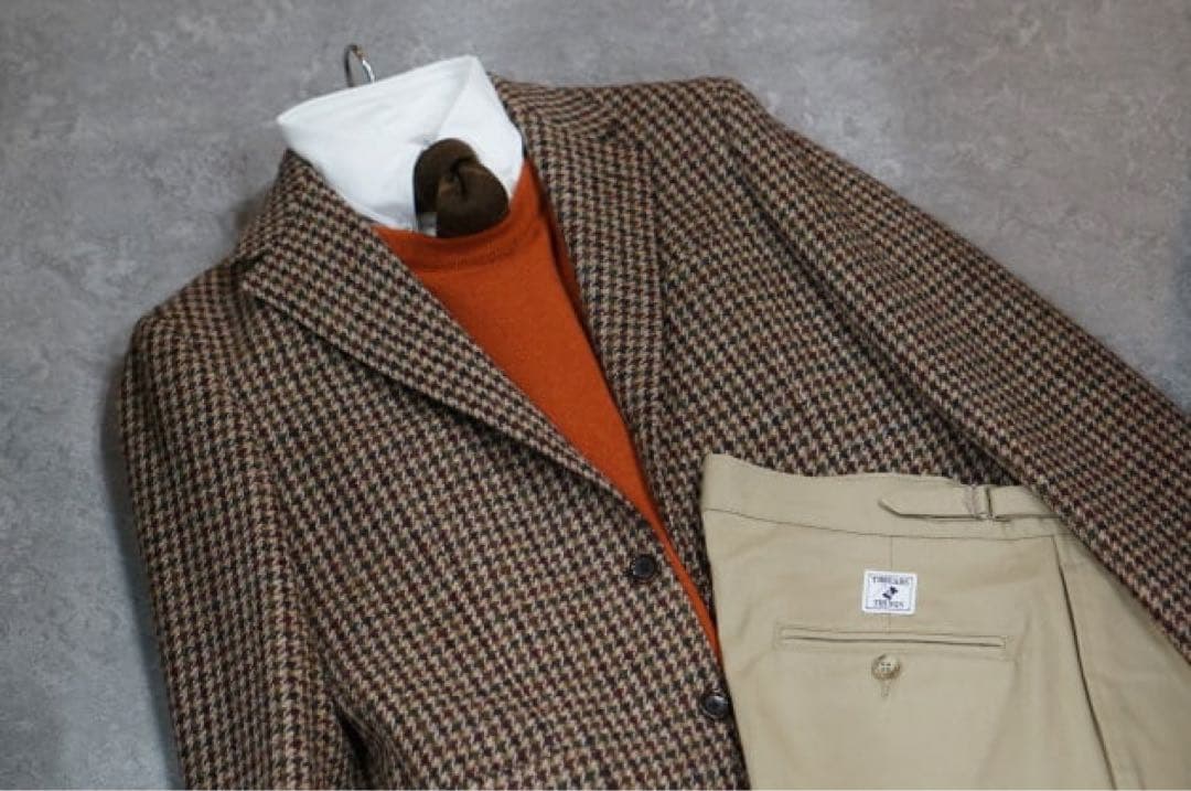 BEAMS F / HARRIS TWEED ハウンドトゥース ジャケット