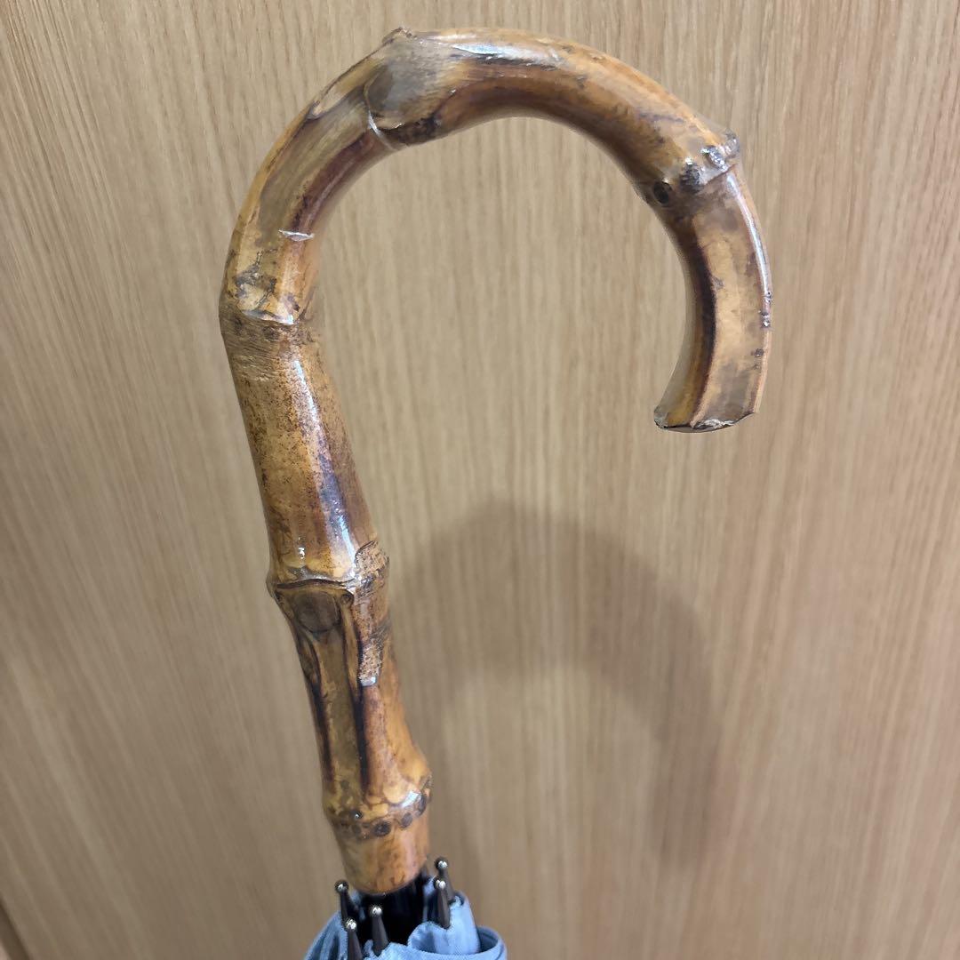 【Rococo】サンバリア100 長傘 Mサイズ コンビ ネイビー 竹手元