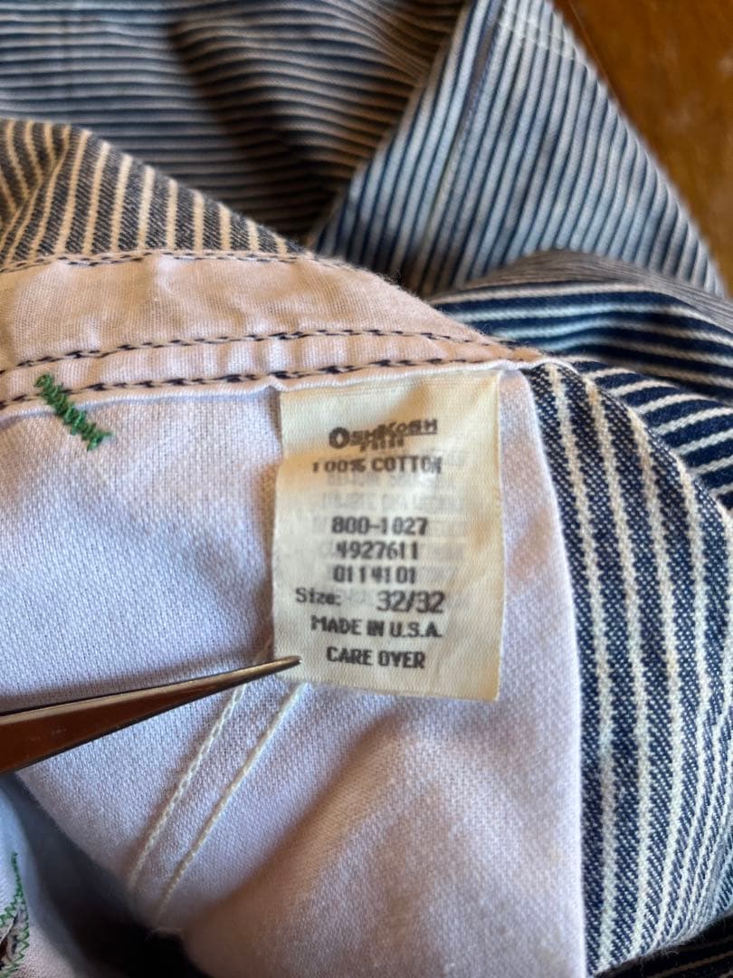 osh kosh ヒッコリー　オーバーオール　USA製