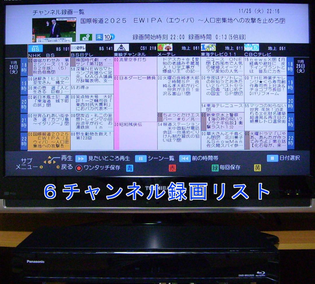 Panasonic DIGA ブルーレイレコーダー DMR-BRX2020